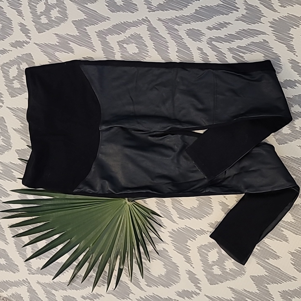 MATERNITY H&M Vegan Leather Legging Pants